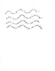 Calligramme.  Shape: wavy horizontal lines.  Jean Charlot.