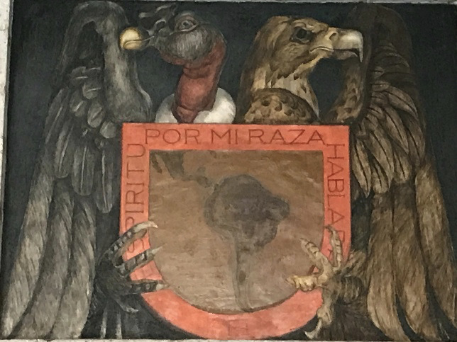 Fresco.  Shield of the National University of Mexico, with Eagle and Condor.  1923.  Jean Charlot.