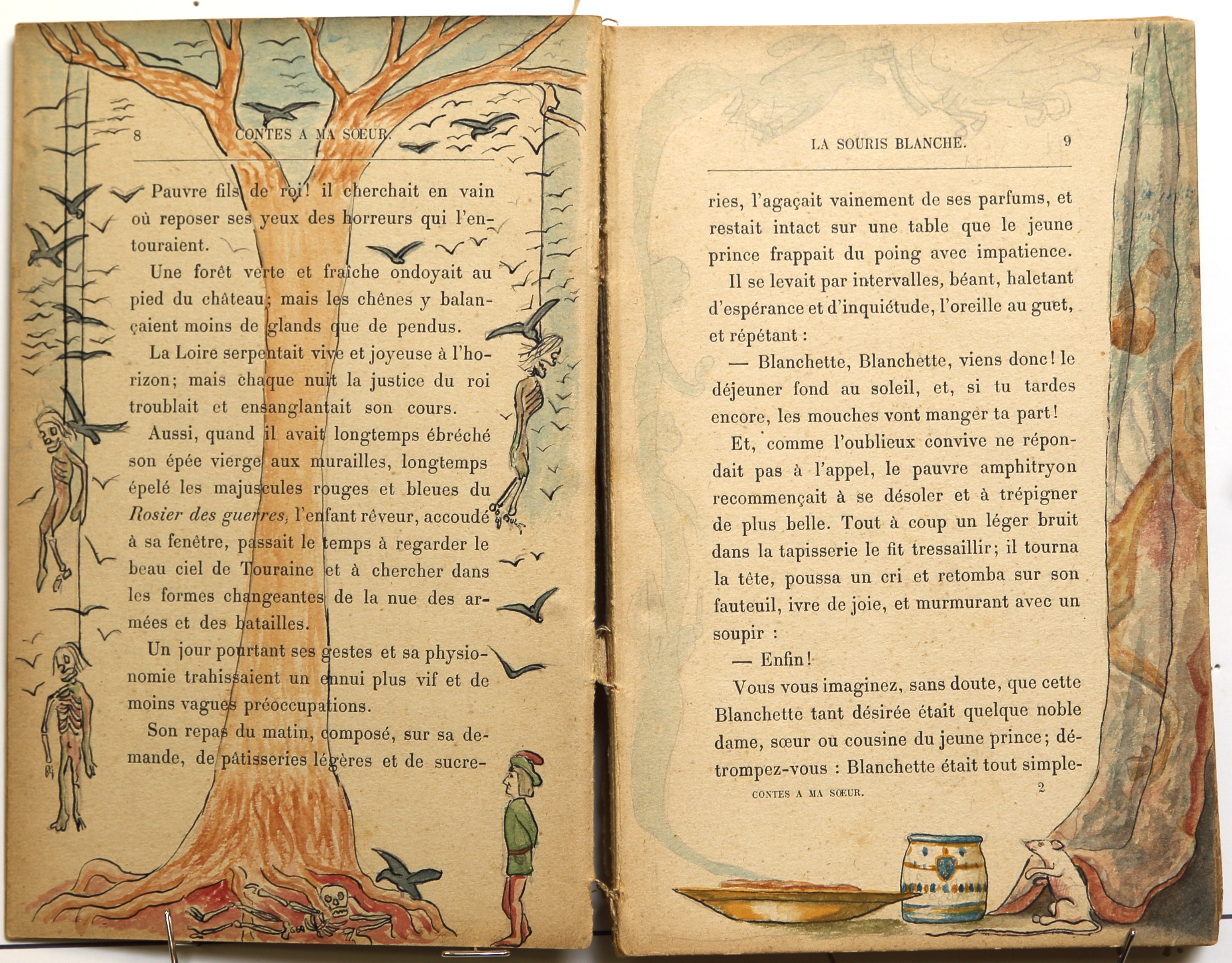 Pages 8–9.  Contes à ma Sœur, illustrations.  Jean Charlot.
