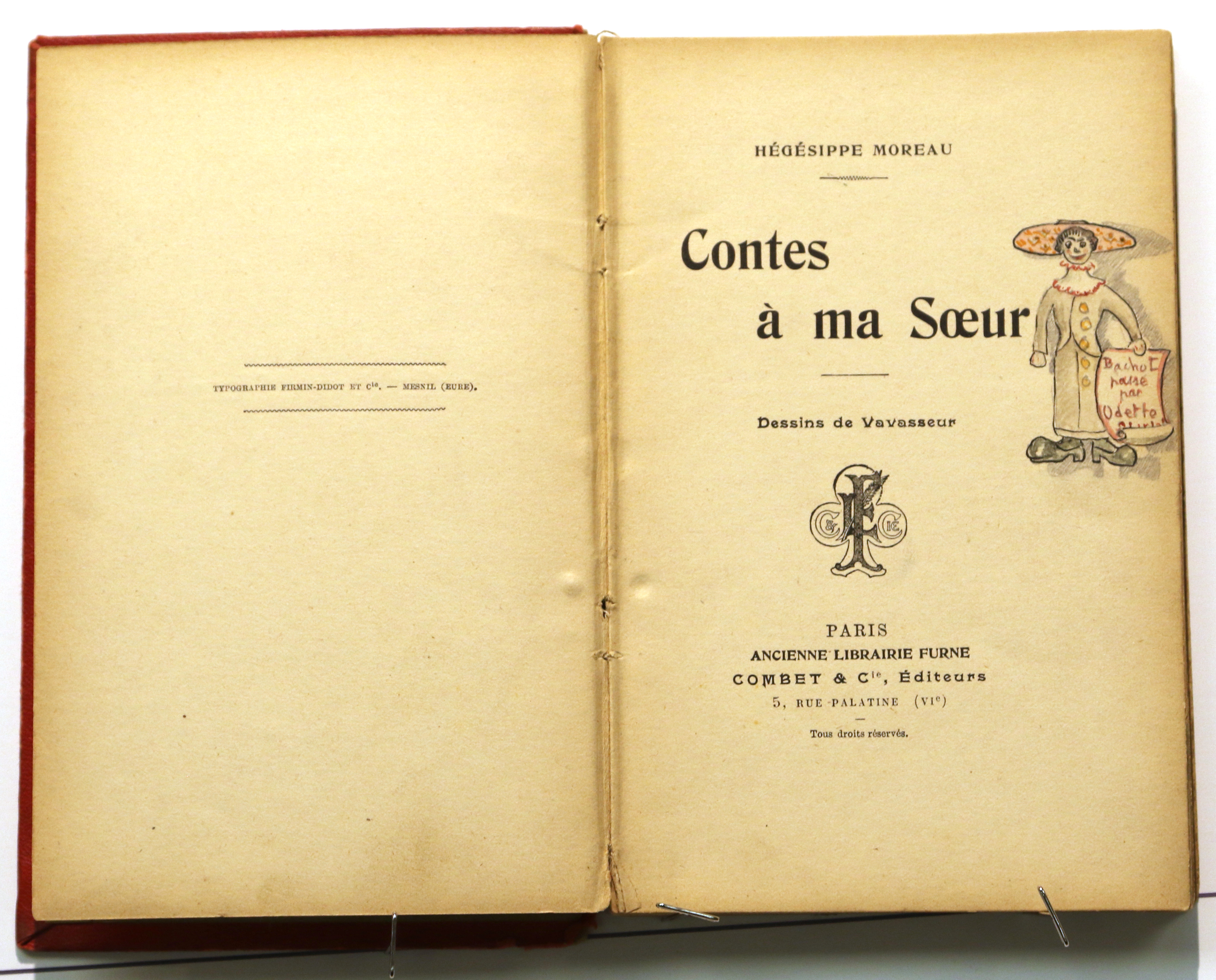 Title page.  Contes à ma Sœur, illustrations.  Jean Charlot.