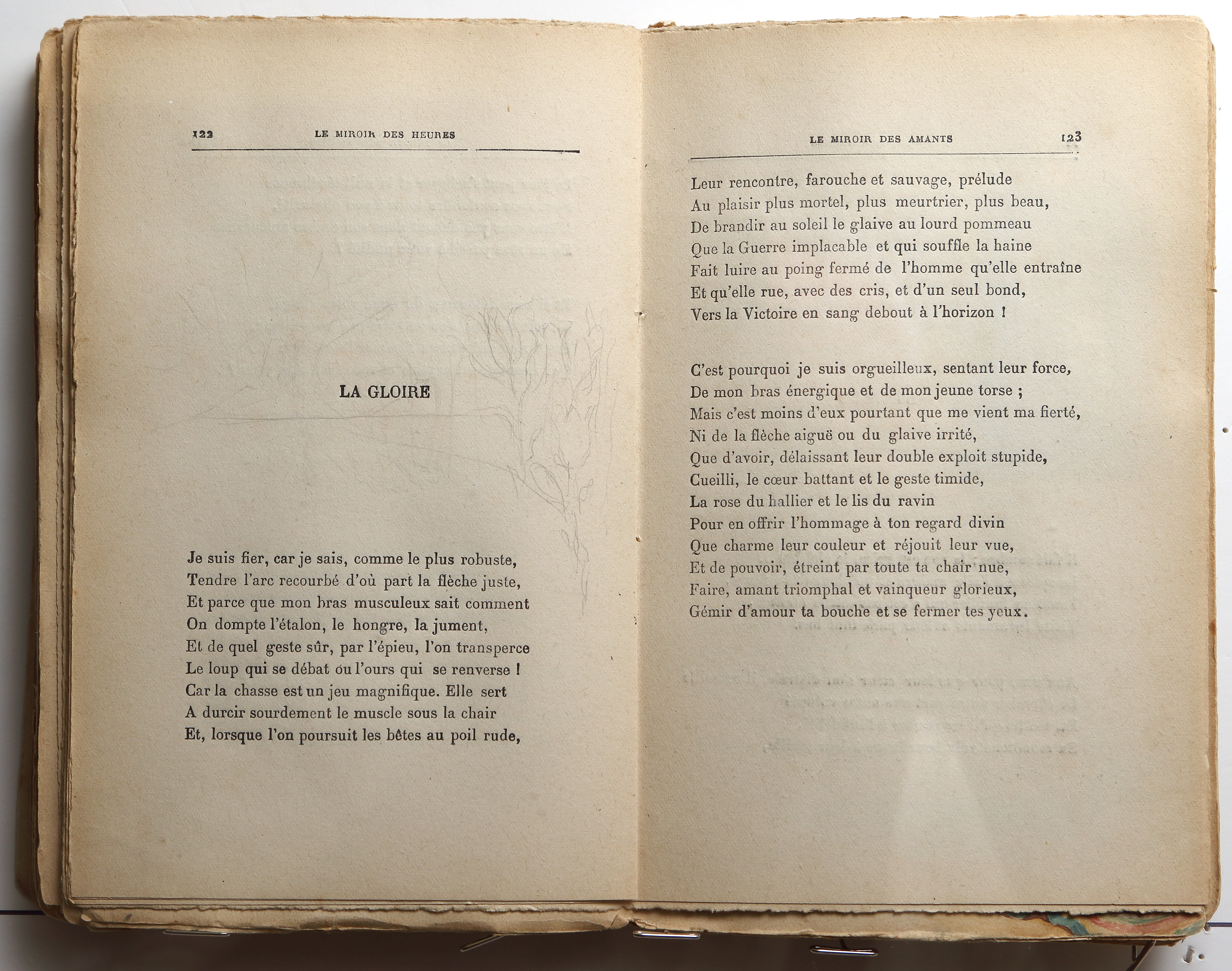 Pages 122–123.  Le Miroir des Heures, illustrations.  Jean Charlot.
