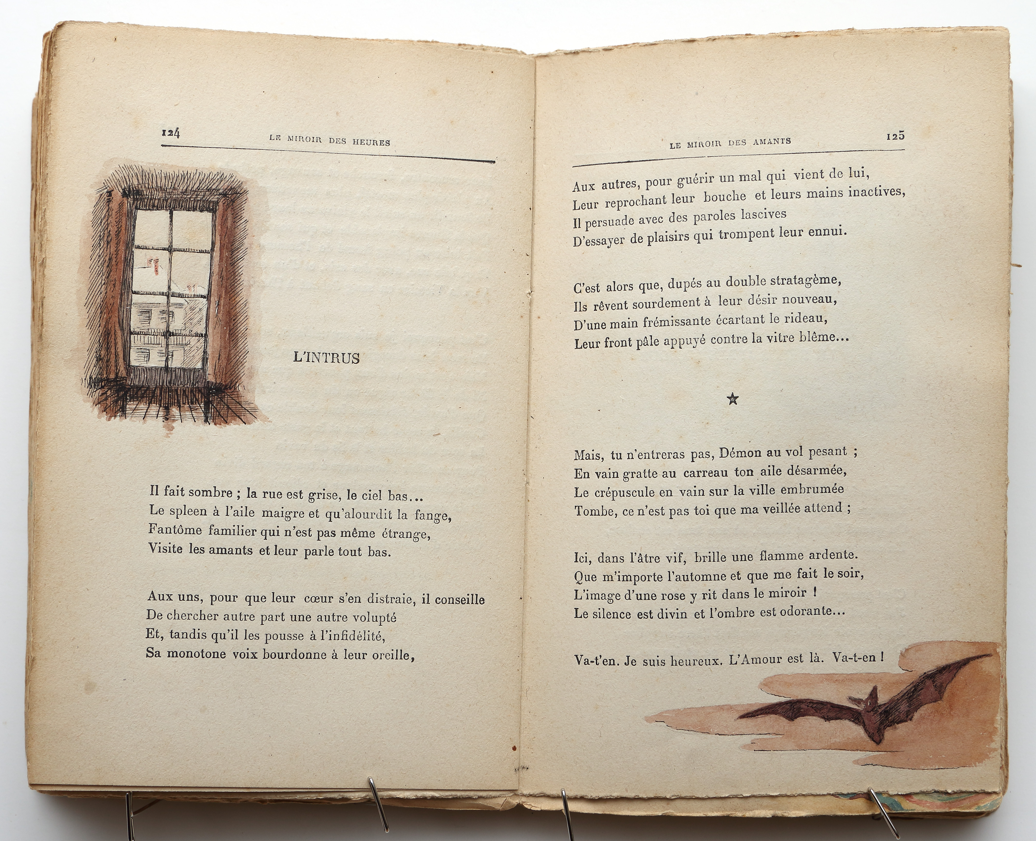Pages 124–125.  Le Miroir des Heures, illustrations.  Jean Charlot.
