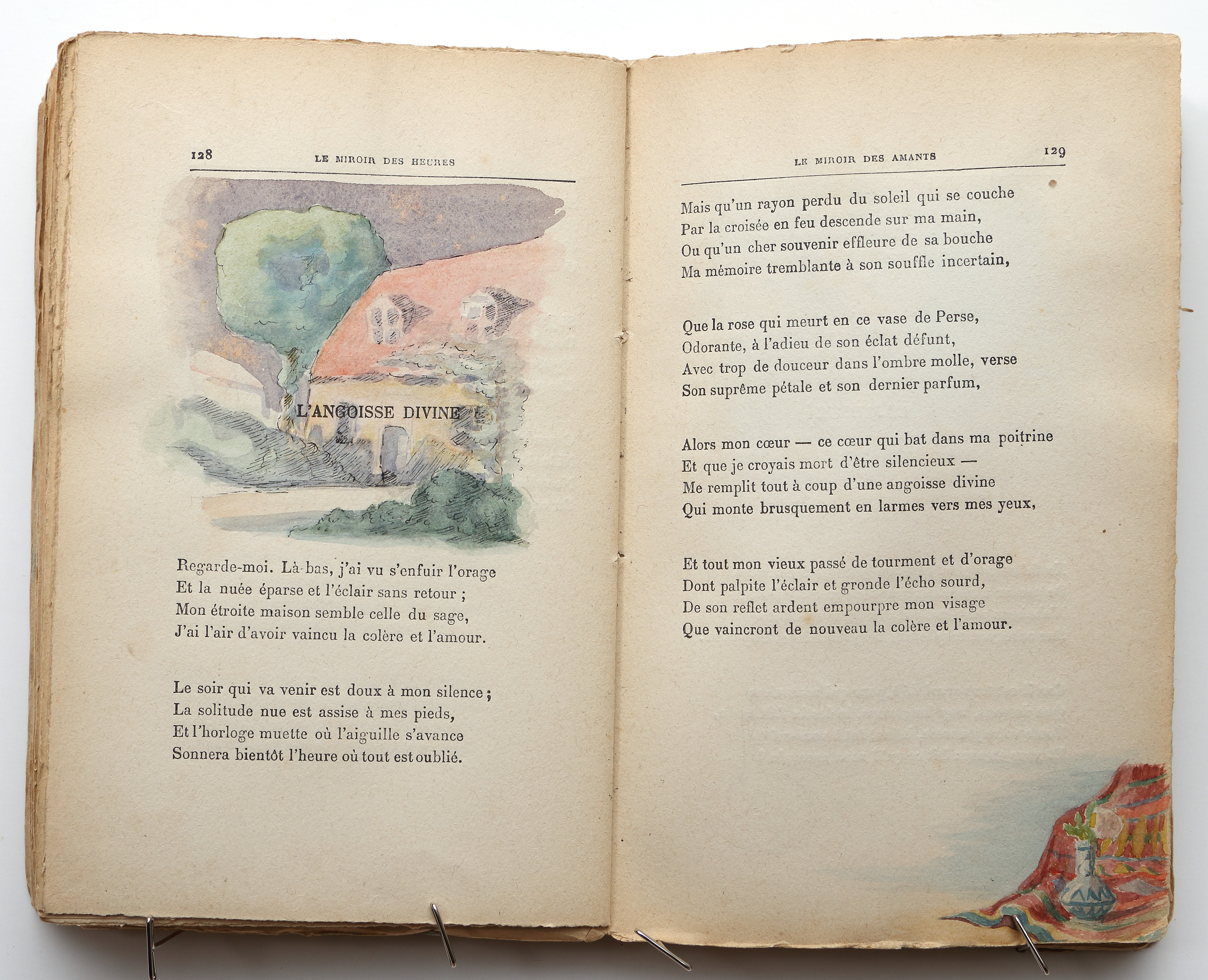 Pages 128–129.  Le Miroir des Heures, illustrations.  Jean Charlot.