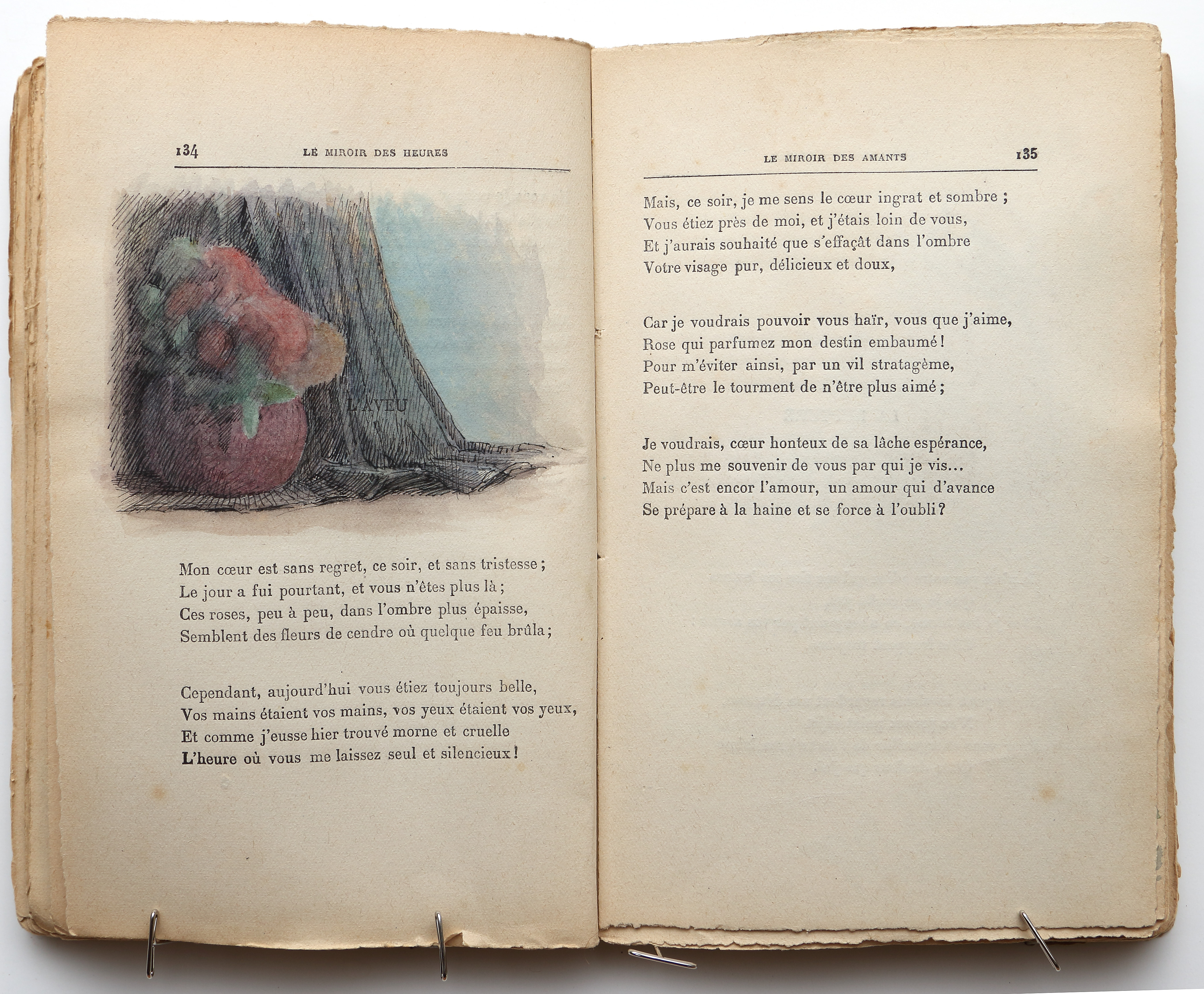 Pages 134–135.  Le Miroir des Heures, illustrations.  Jean Charlot.