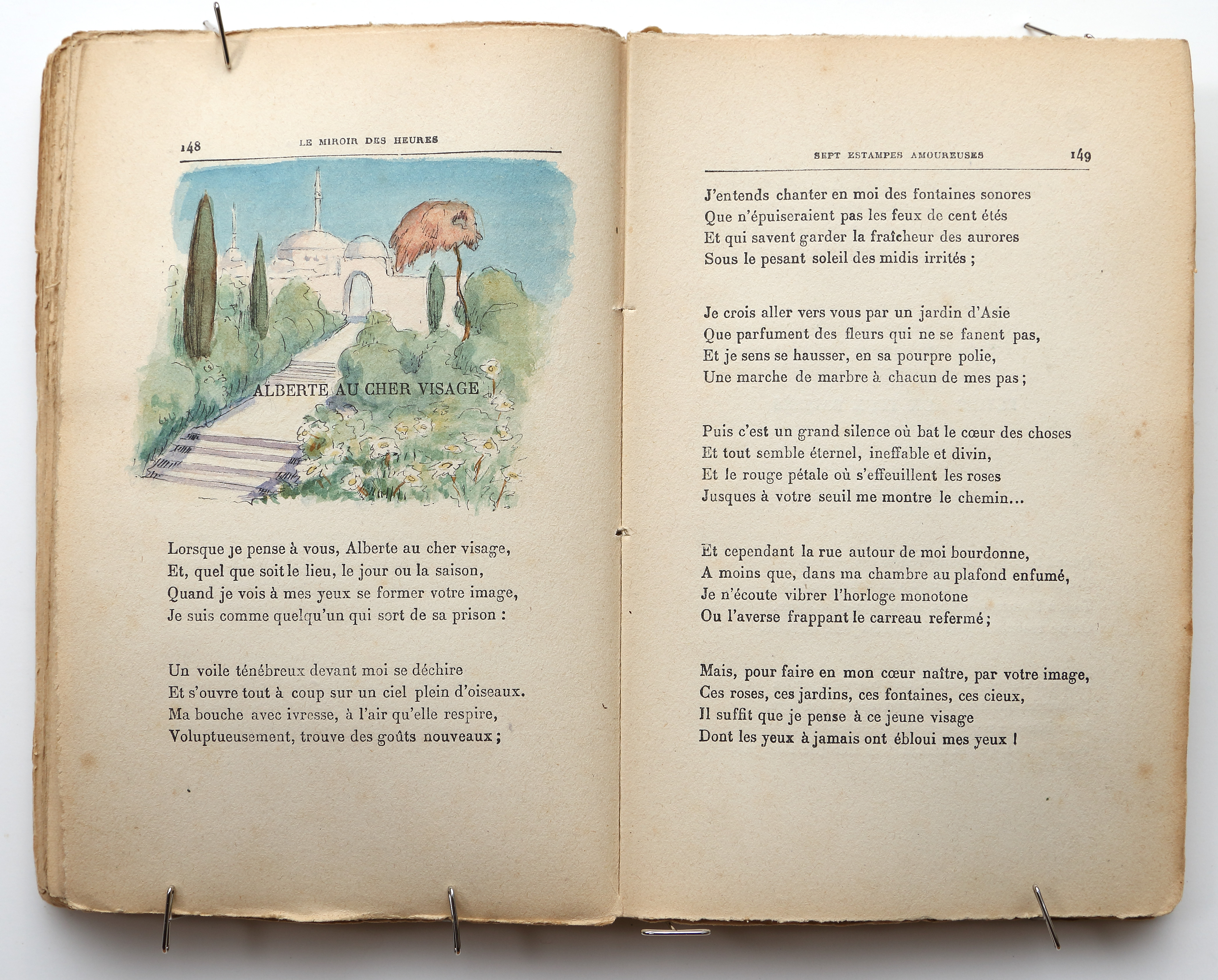 Pages 148–149.  Le Miroir des Heures, illustrations.  Jean Charlot.