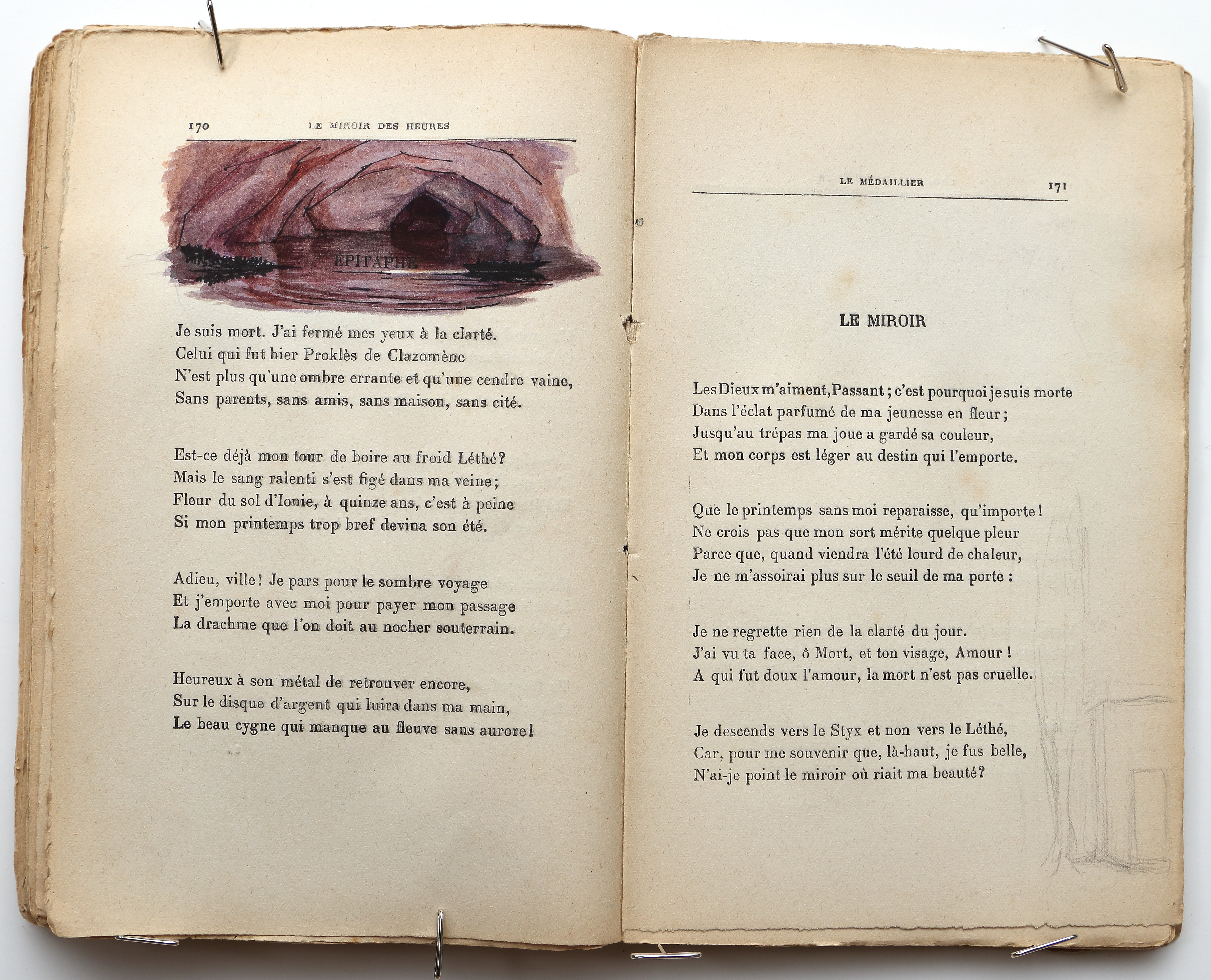 Pages 170–171.  Le Miroir des Heures, illustrations.  Jean Charlot.