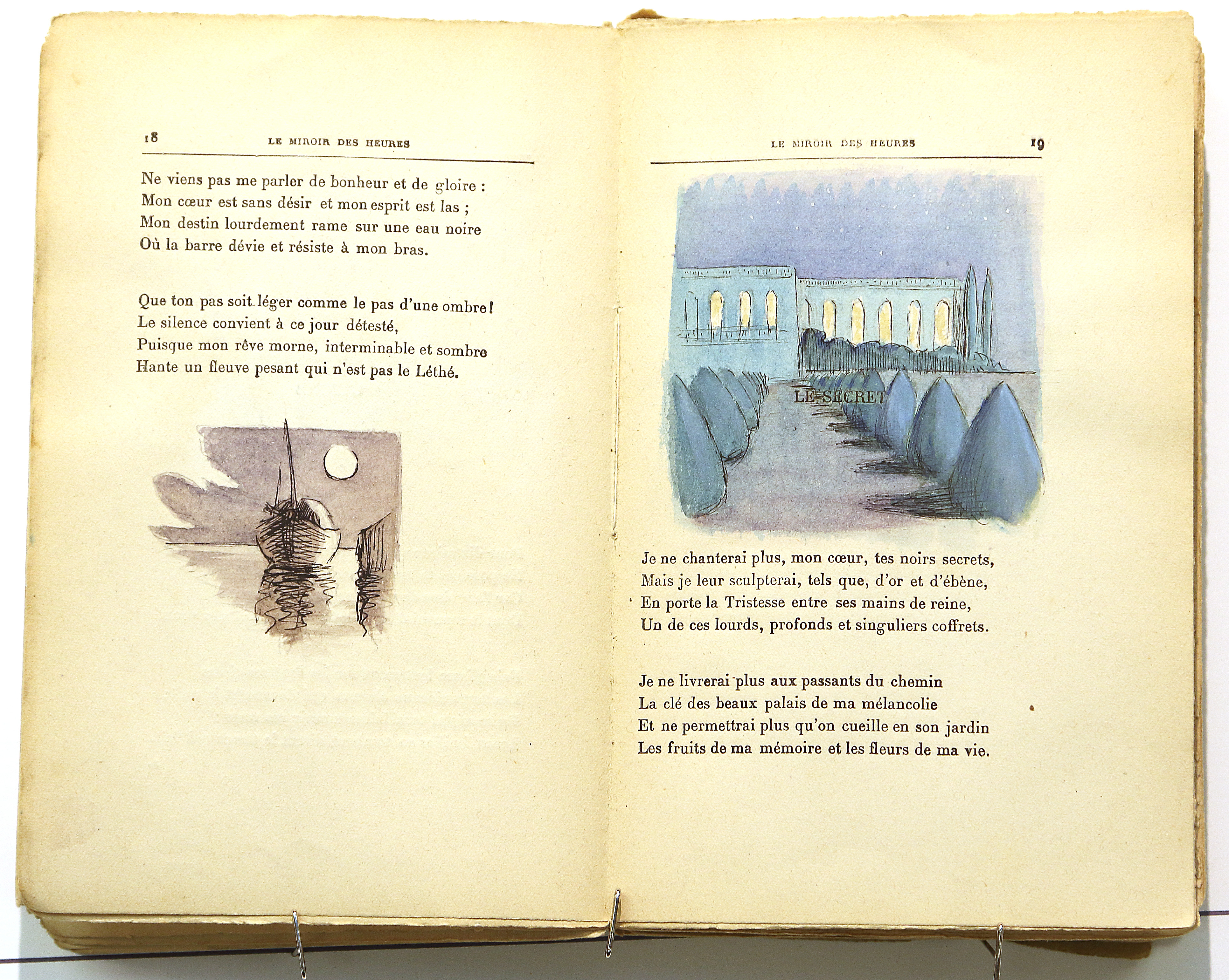 Pages 18–19.  Le Miroir des Heures, illustrations.  Jean Charlot.