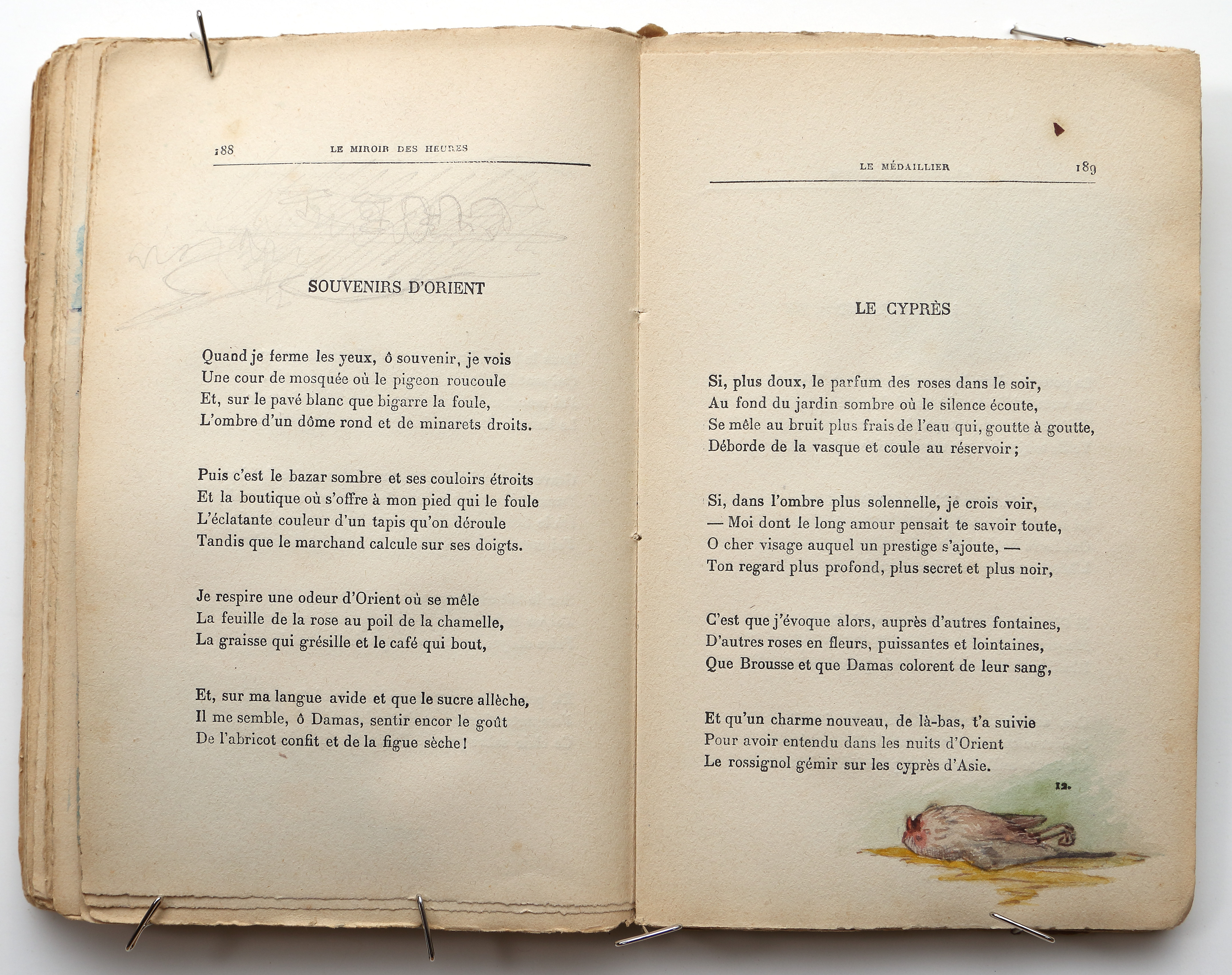 Pages 188–189.  Le Miroir des Heures, illustrations.  Jean Charlot.