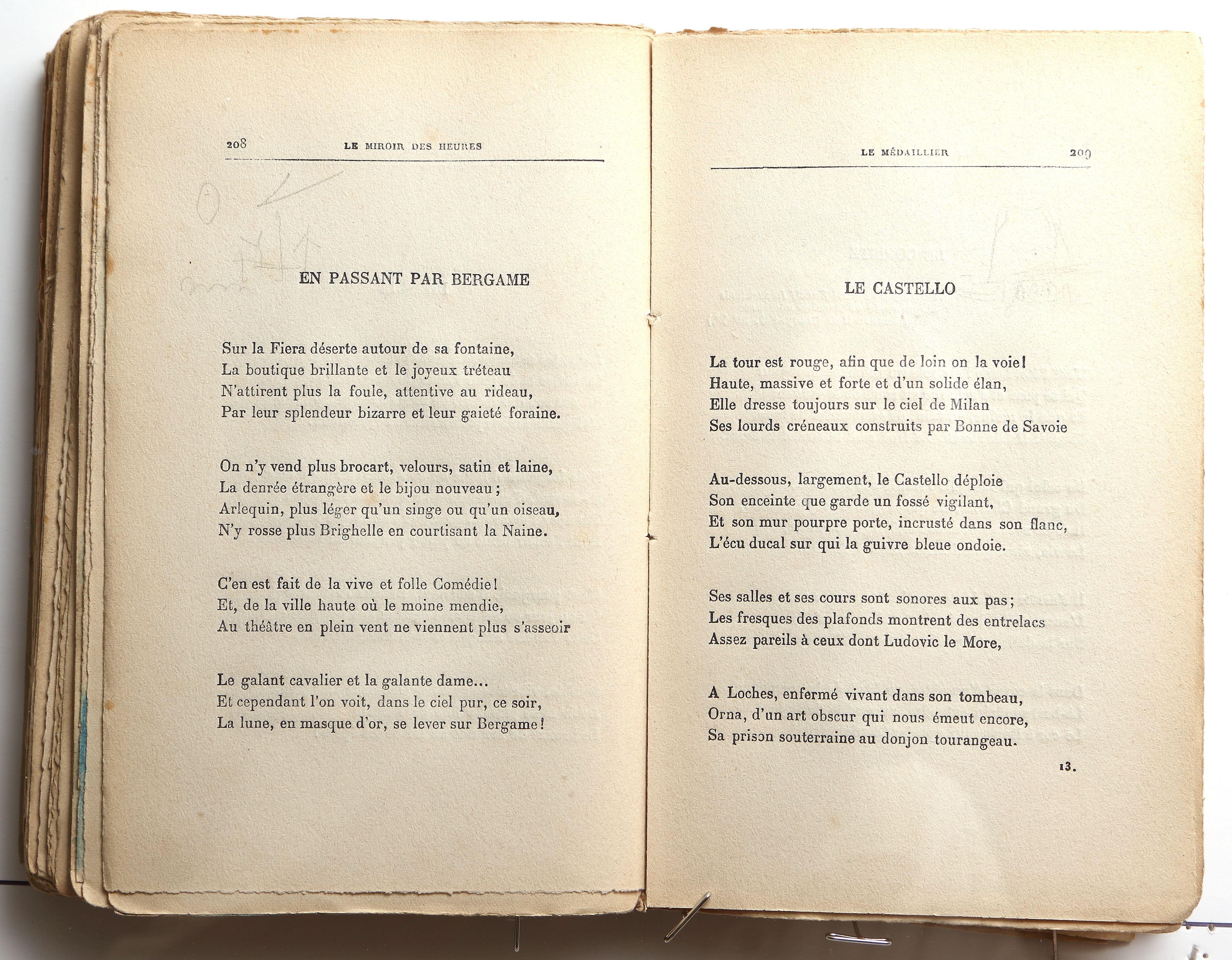 Pages 208–209.  Le Miroir des Heures, illustrations.  Jean Charlot.