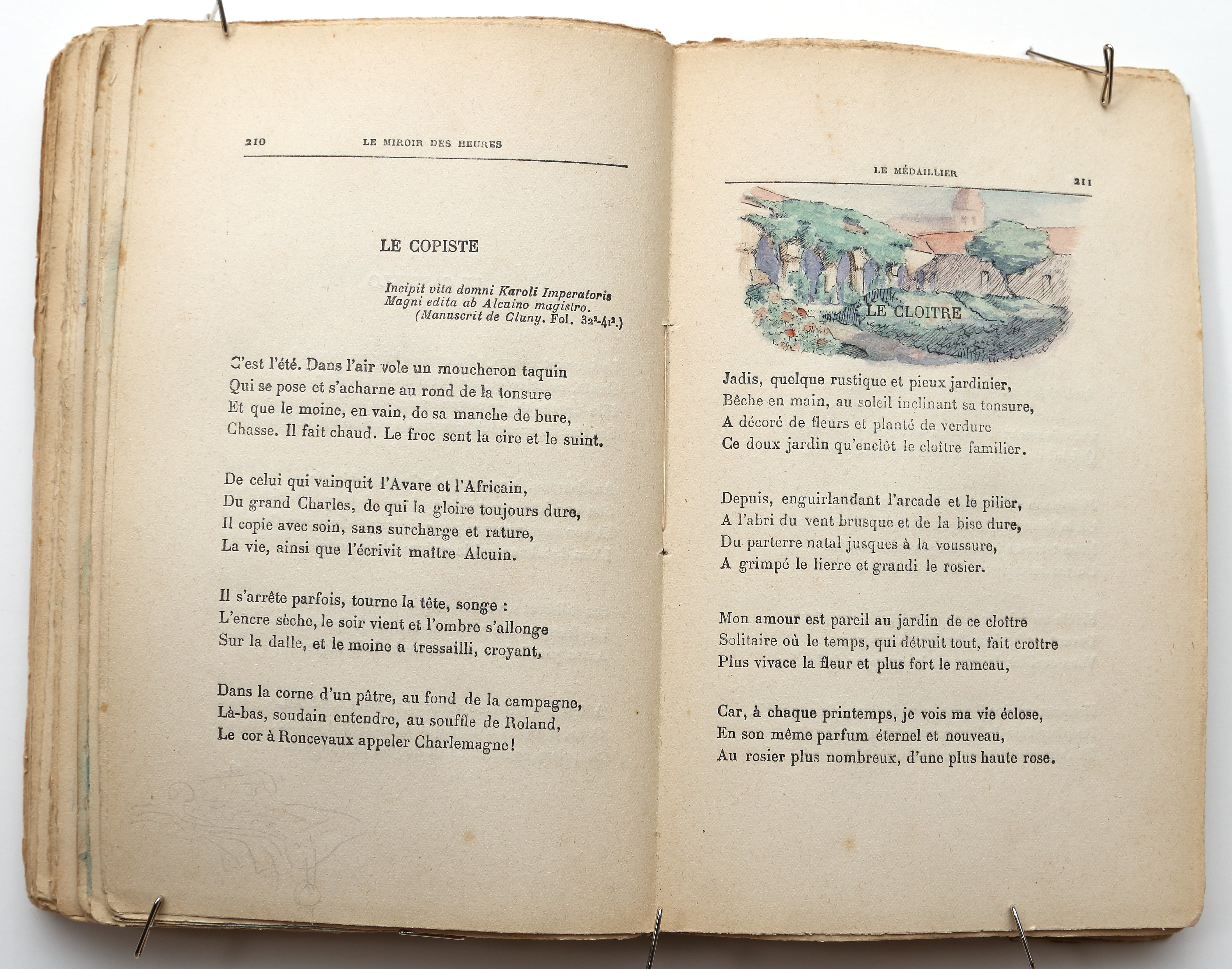 Pages 210–211.  Le Miroir des Heures, illustrations.  Jean Charlot.