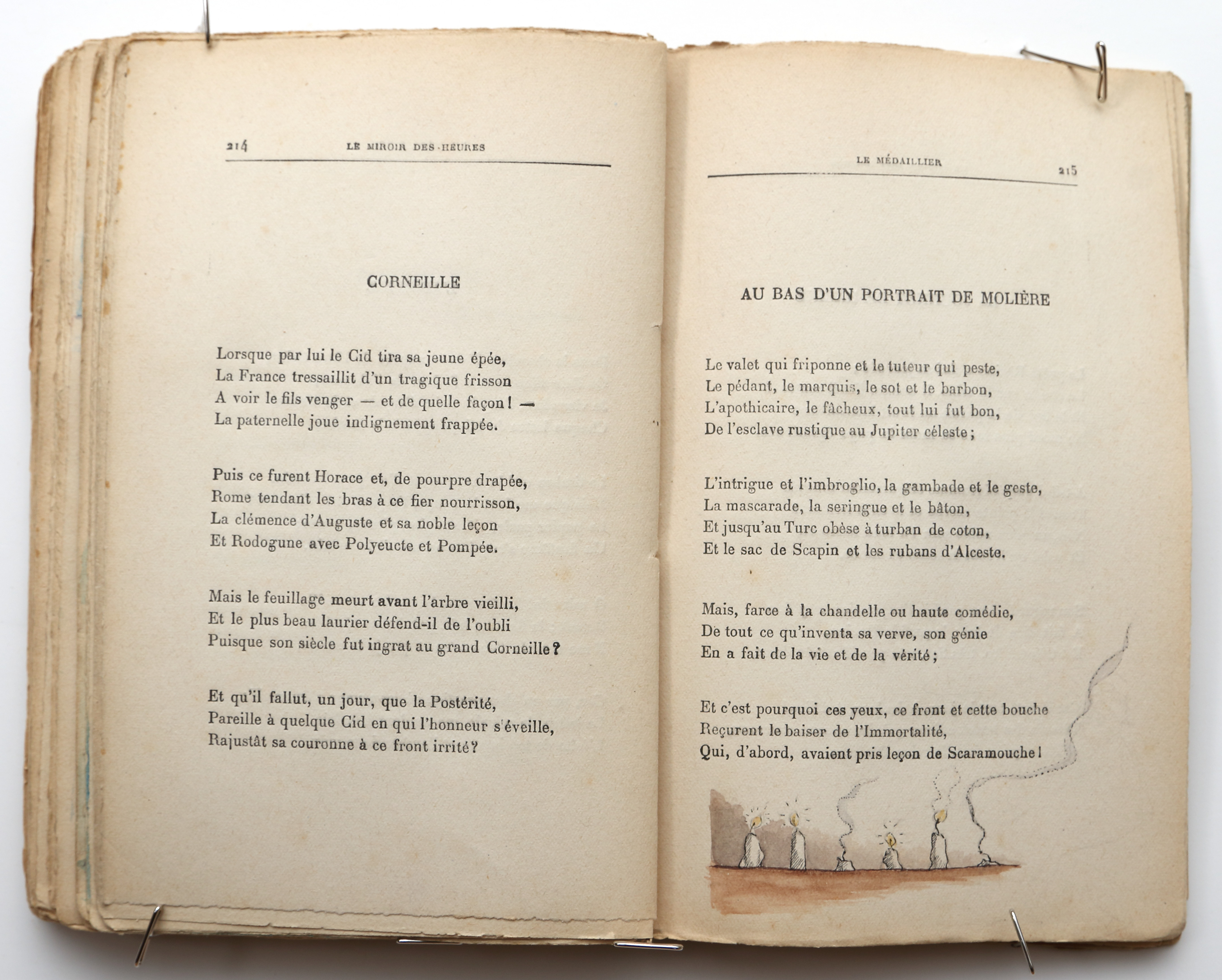 Pages 214–215.  Le Miroir des Heures, illustrations.  Jean Charlot.