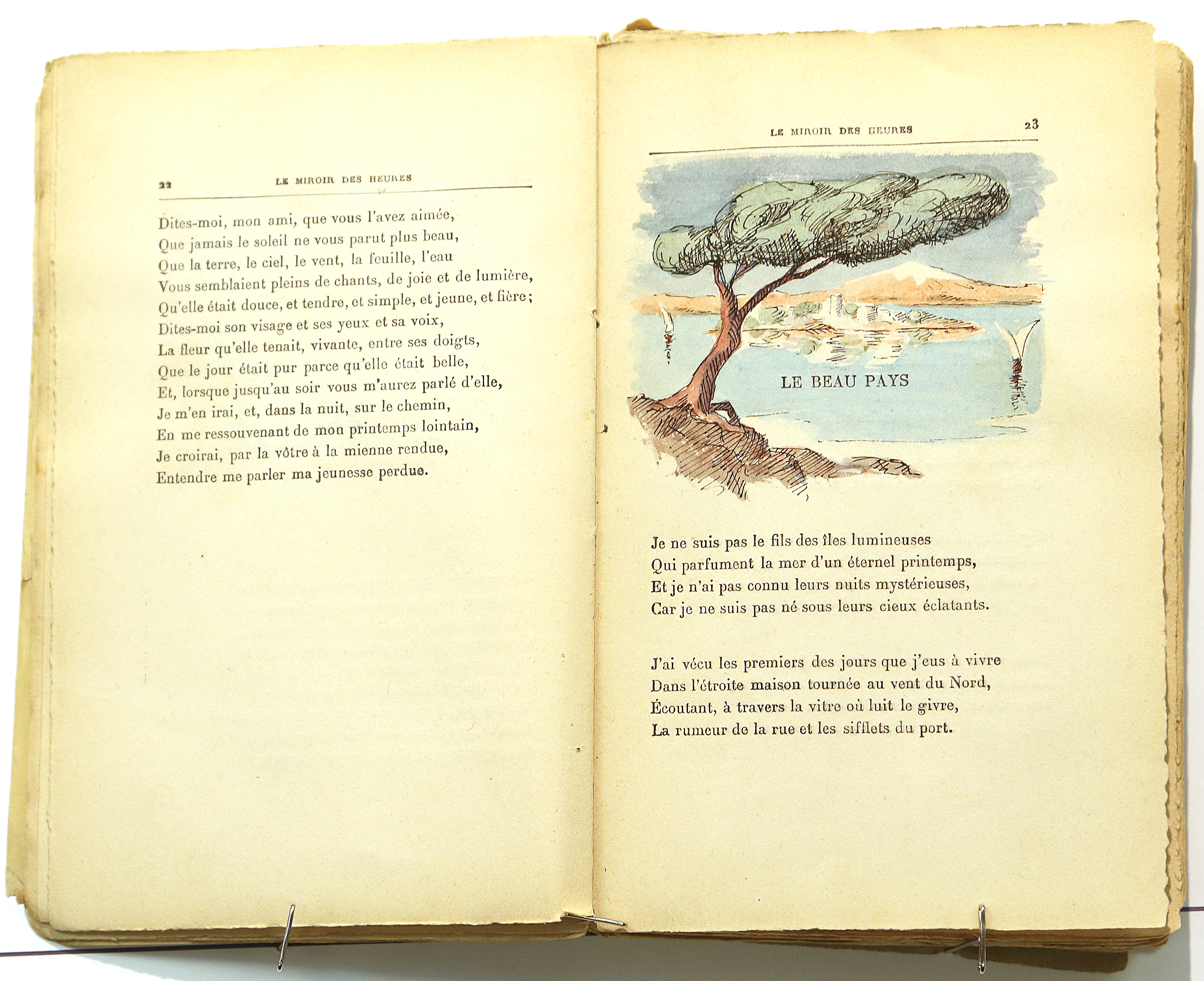Pages 22–23.  Le Miroir des Heures, illustrations.  Jean Charlot.