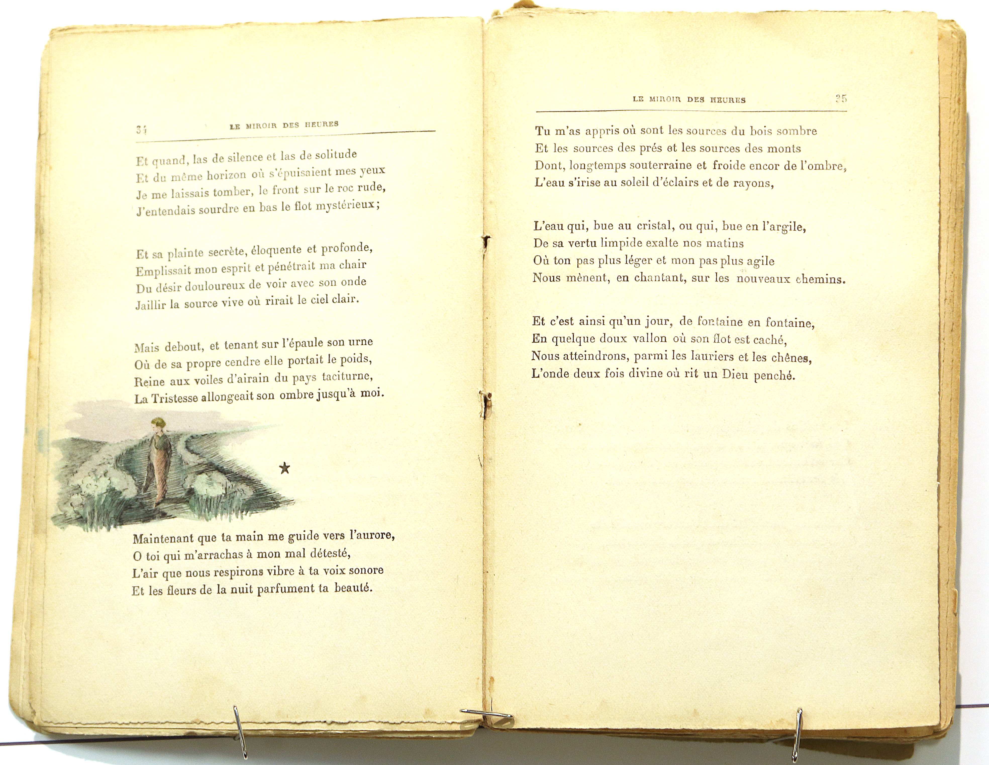 Pages 34–35.  Le Miroir des Heures, illustrations.  Jean Charlot.