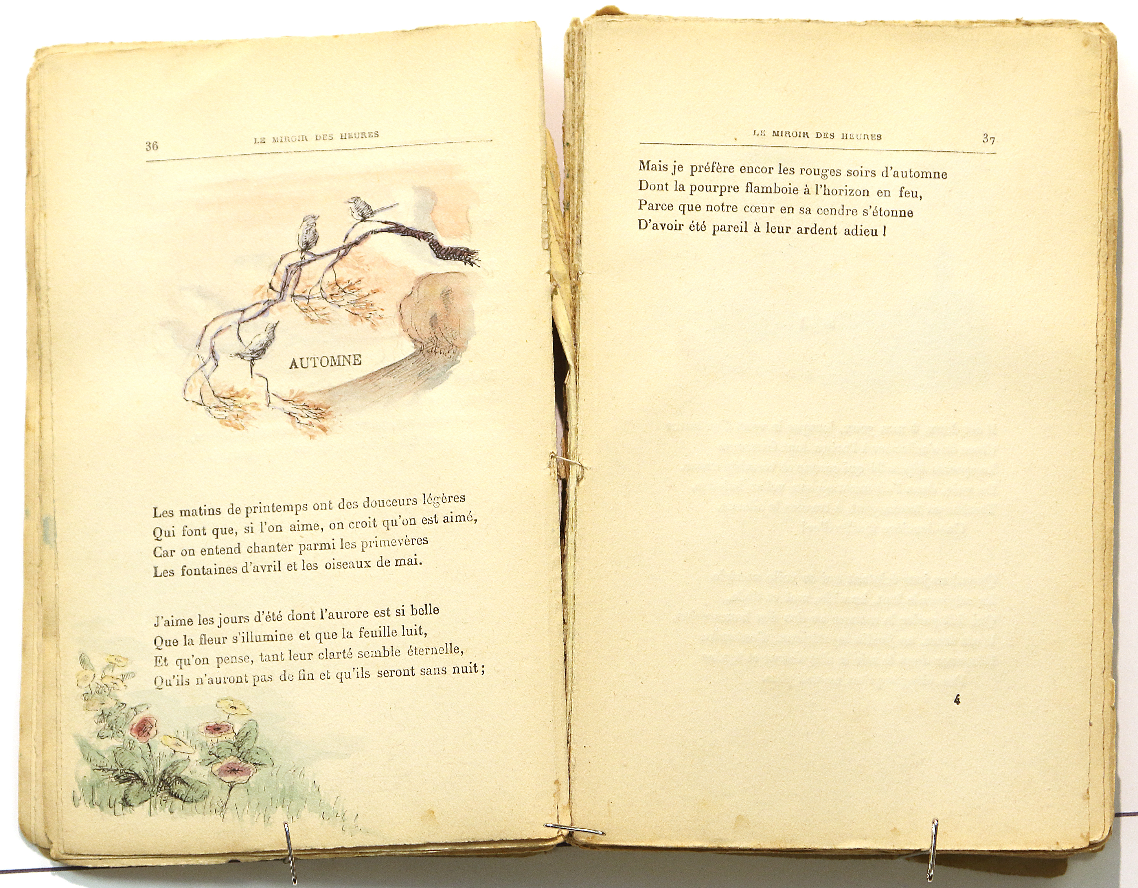 Pages 36–37.  Le Miroir des Heures, illustrations.  Jean Charlot.