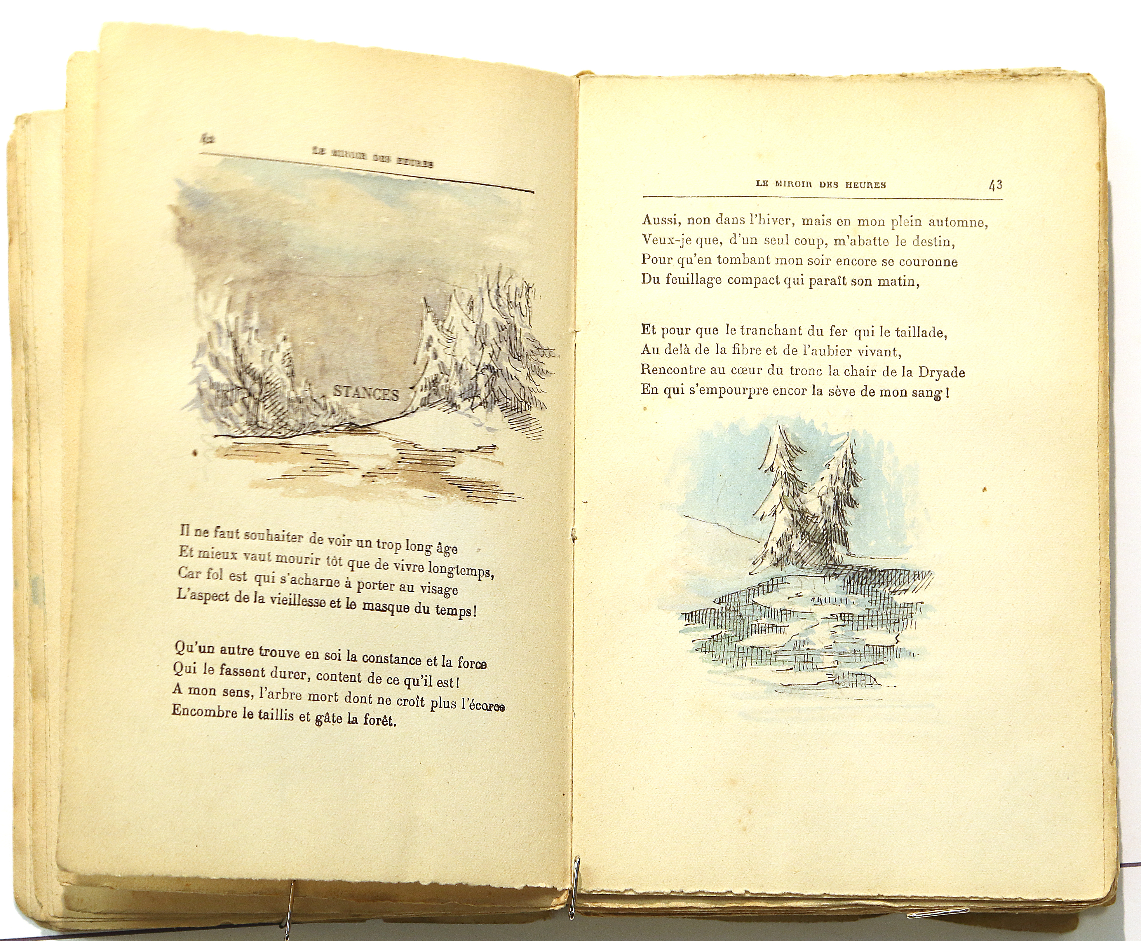 Pages 42–43.  Le Miroir des Heures, illustrations.  Jean Charlot.