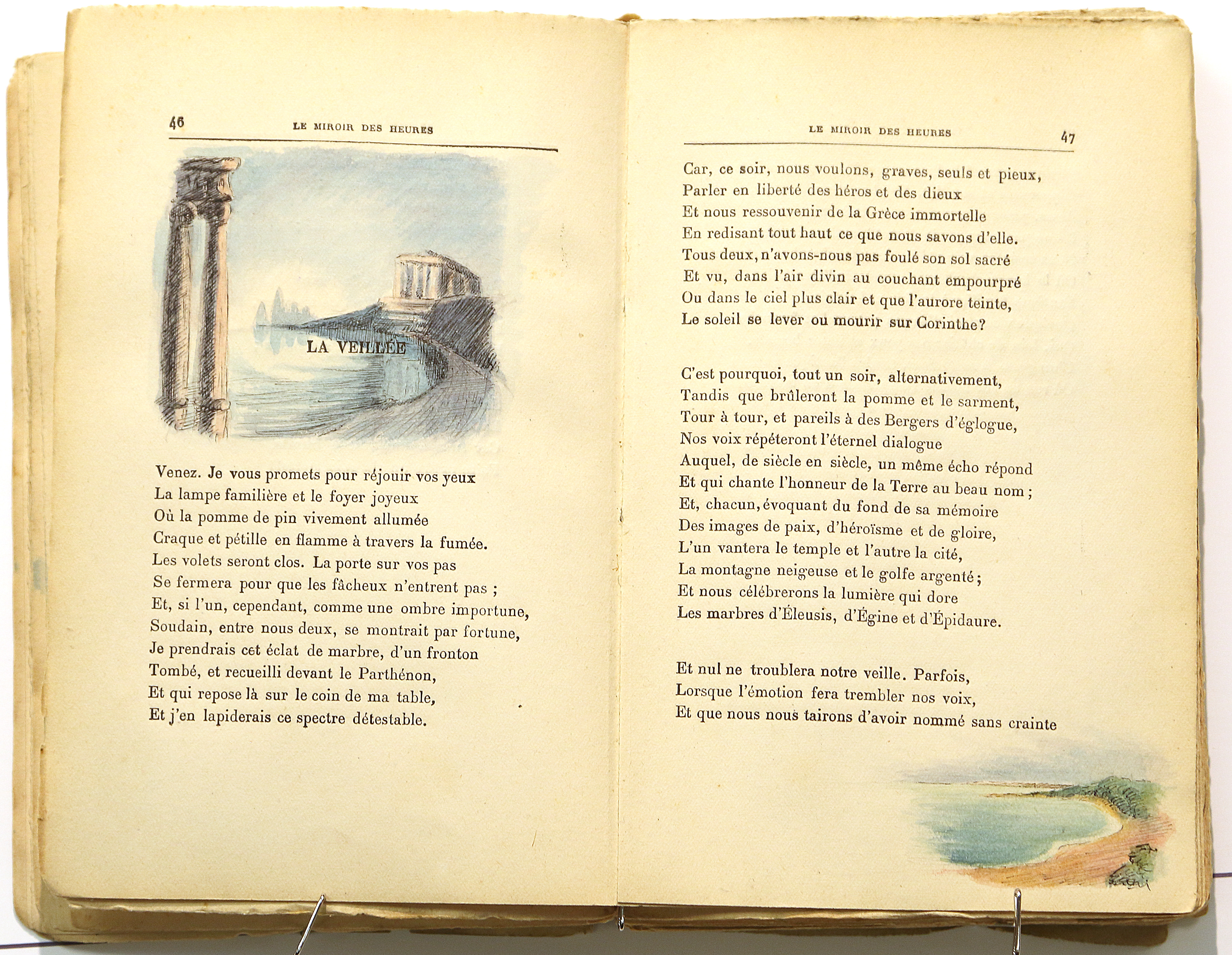 Pages 46–47.  Le Miroir des Heures, illustrations.  Jean Charlot.