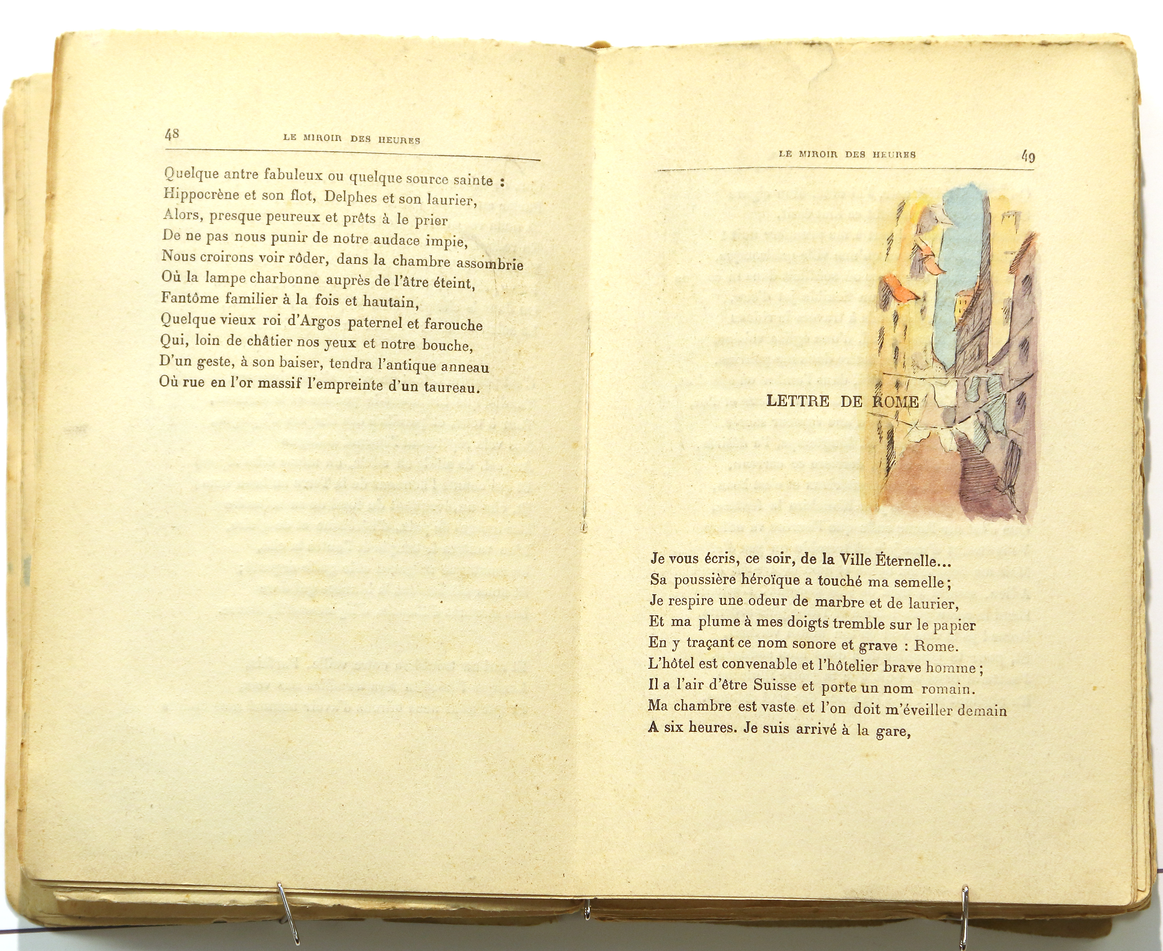 Pages 48–49.  Le Miroir des Heures, illustrations.  Jean Charlot.
