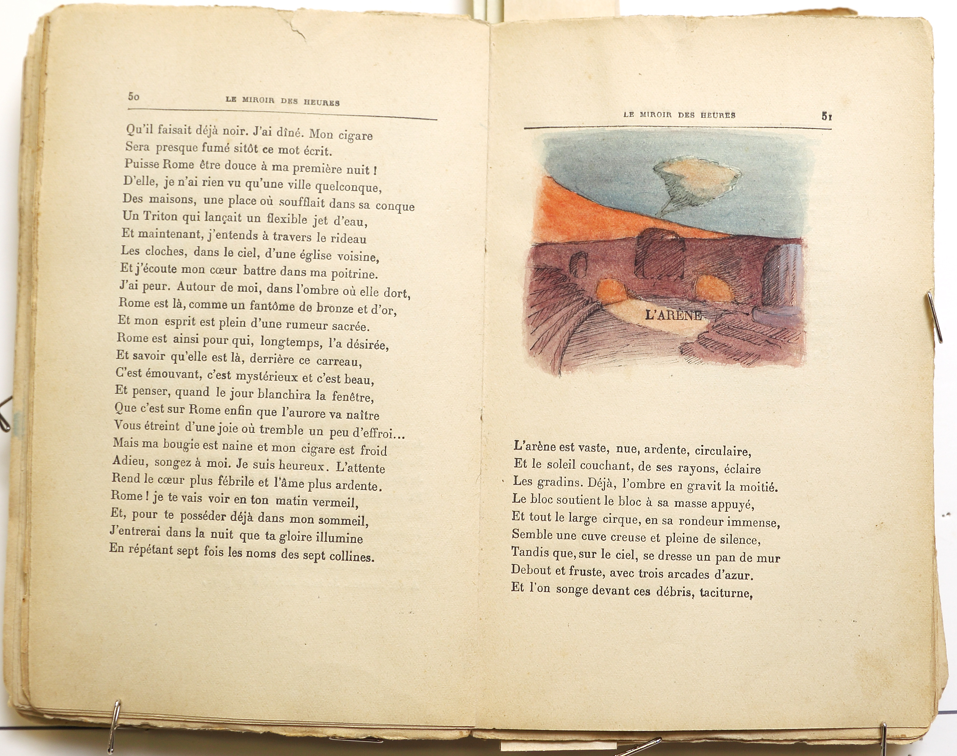 Pages 50–51.  Le Miroir des Heures, illustrations.  Jean Charlot.