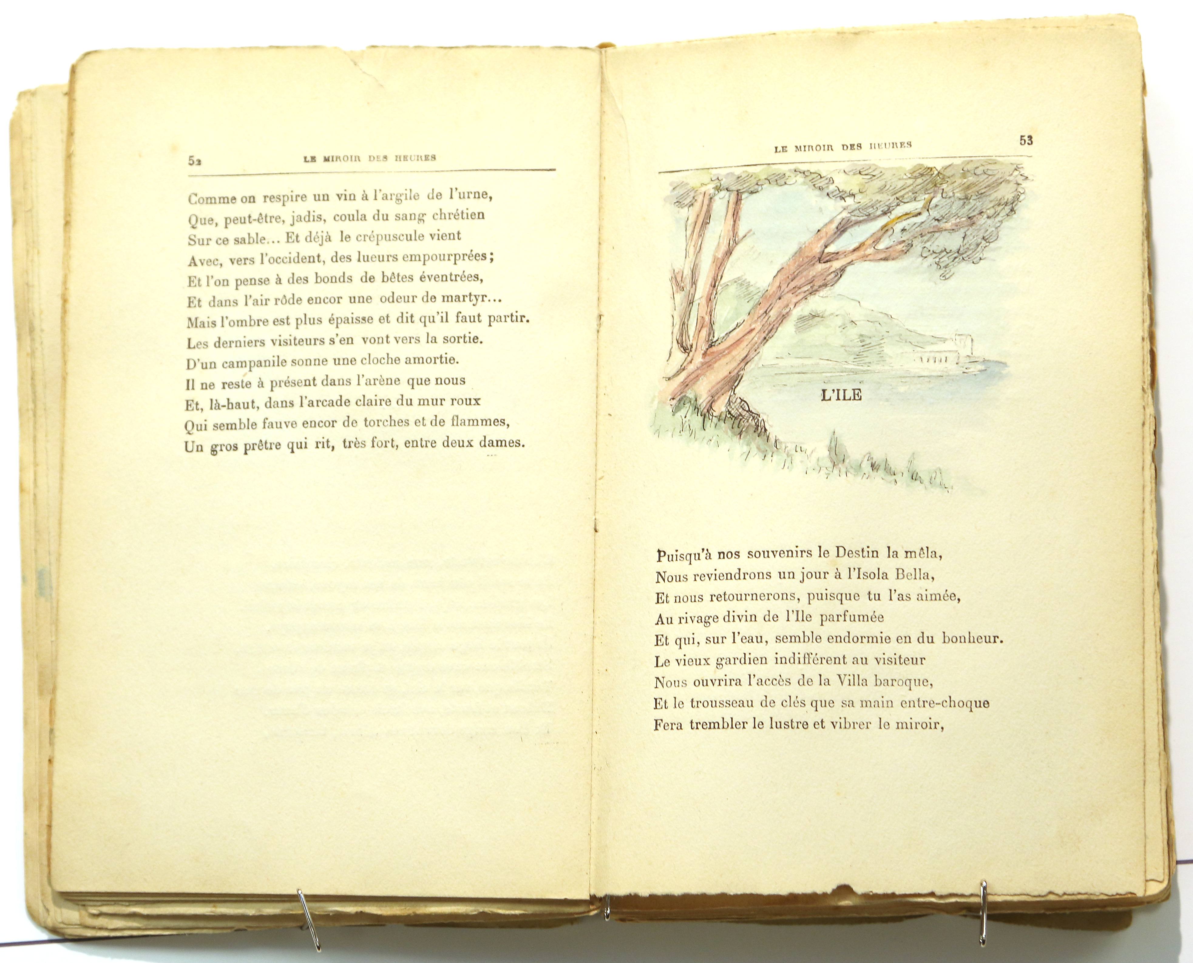 Pages 52–53.  Le Miroir des Heures, illustrations.  Jean Charlot.