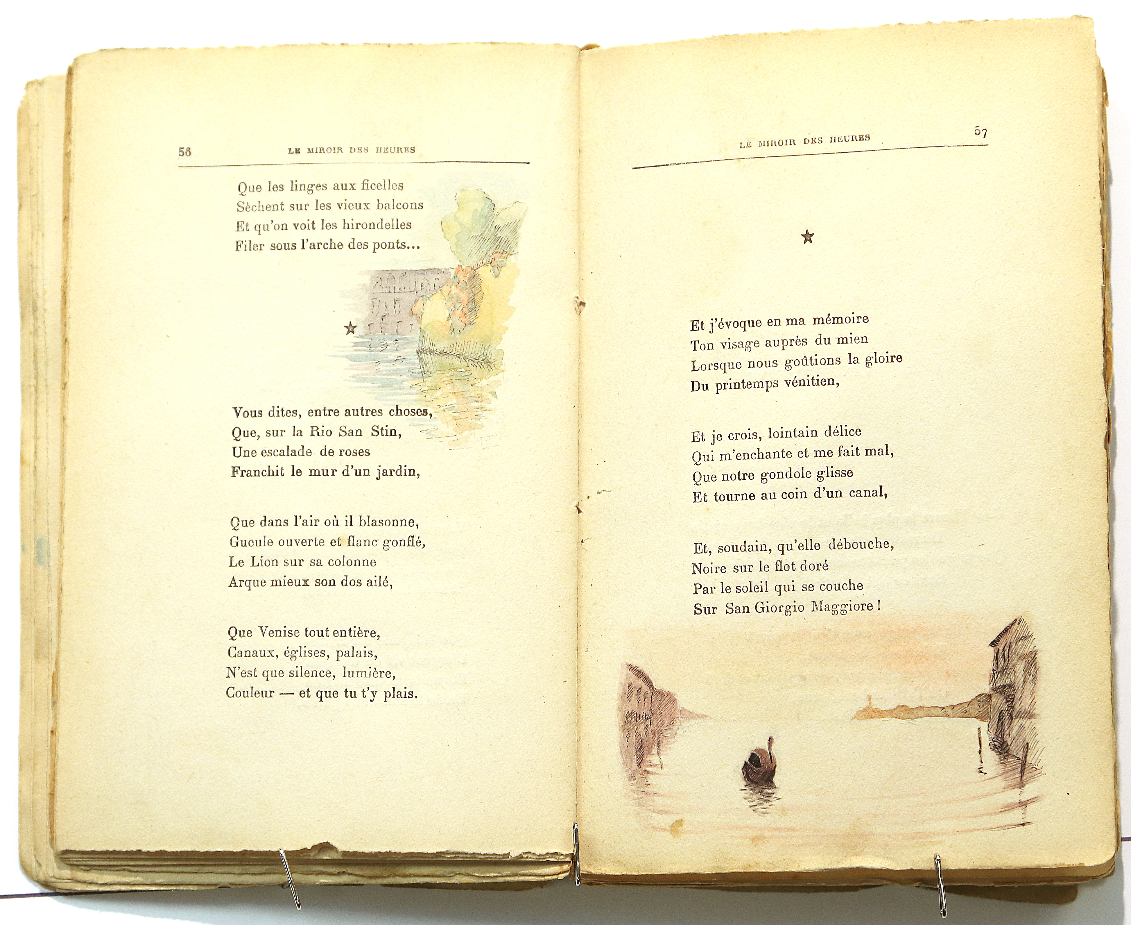 Pages 56–57.  Le Miroir des Heures, illustrations.  Jean Charlot.
