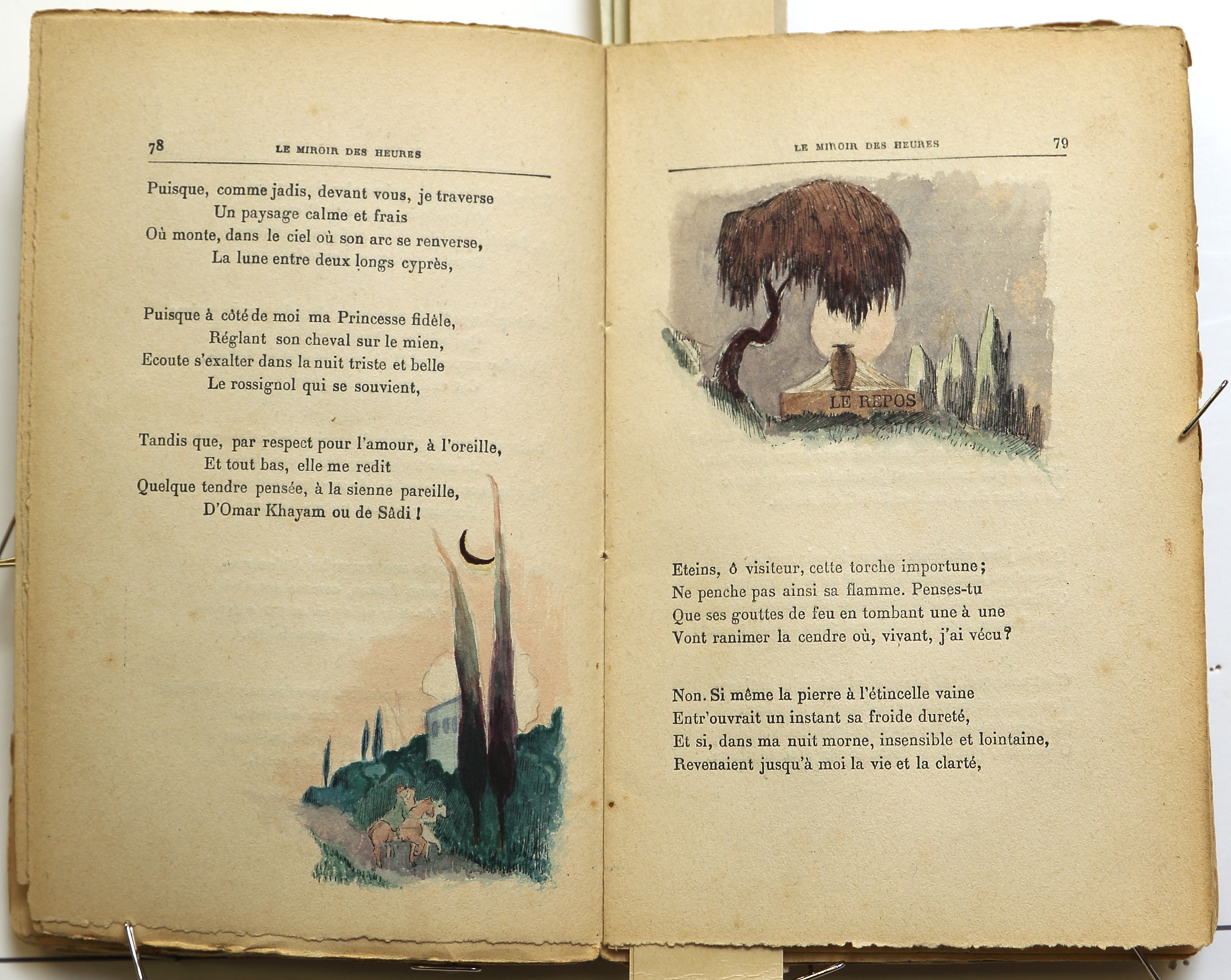 Pages 78–79.  Le Miroir des Heures, illustrations.  Jean Charlot.