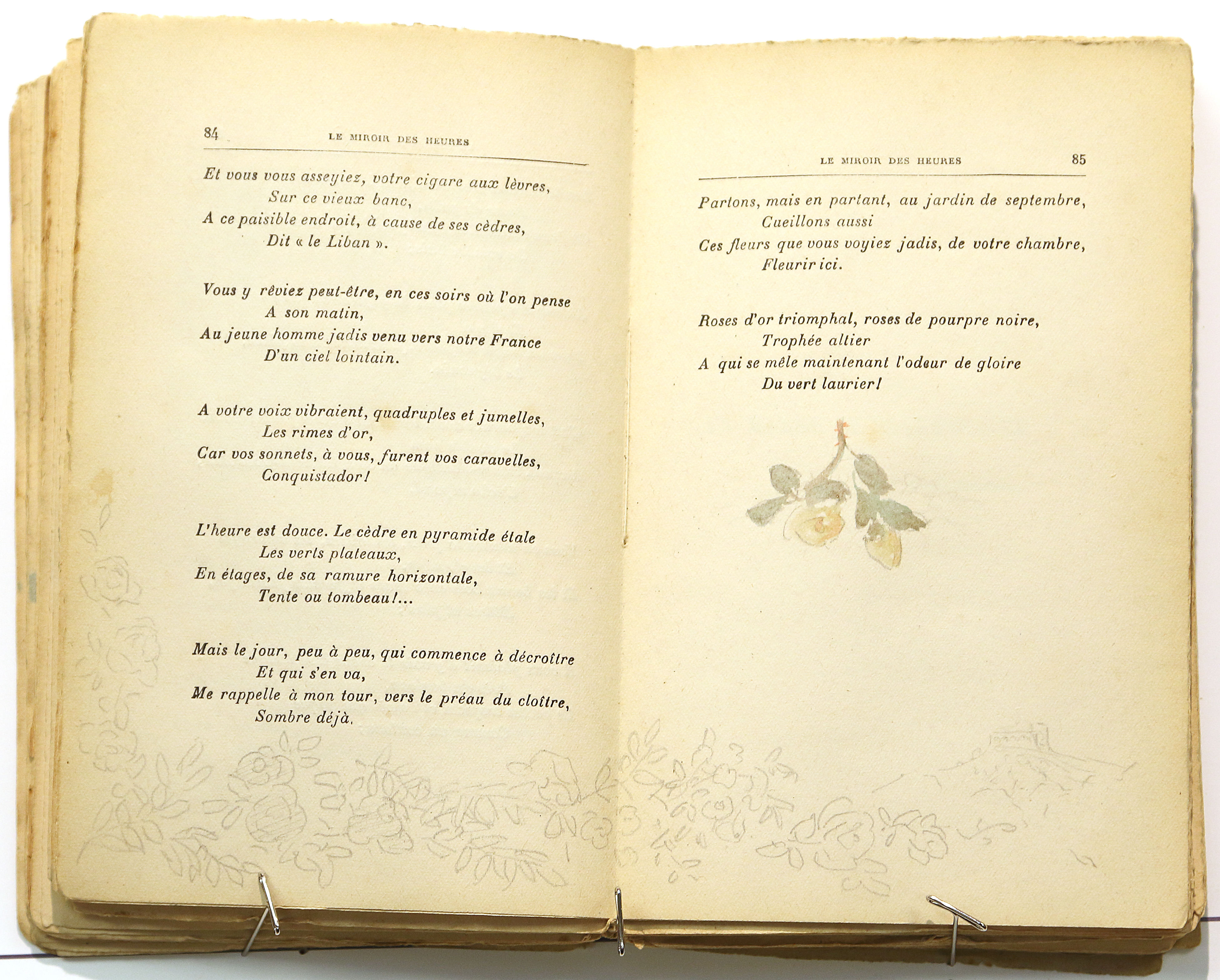 Pages 84–85.  Le Miroir des Heures, illustrations.  Jean Charlot.