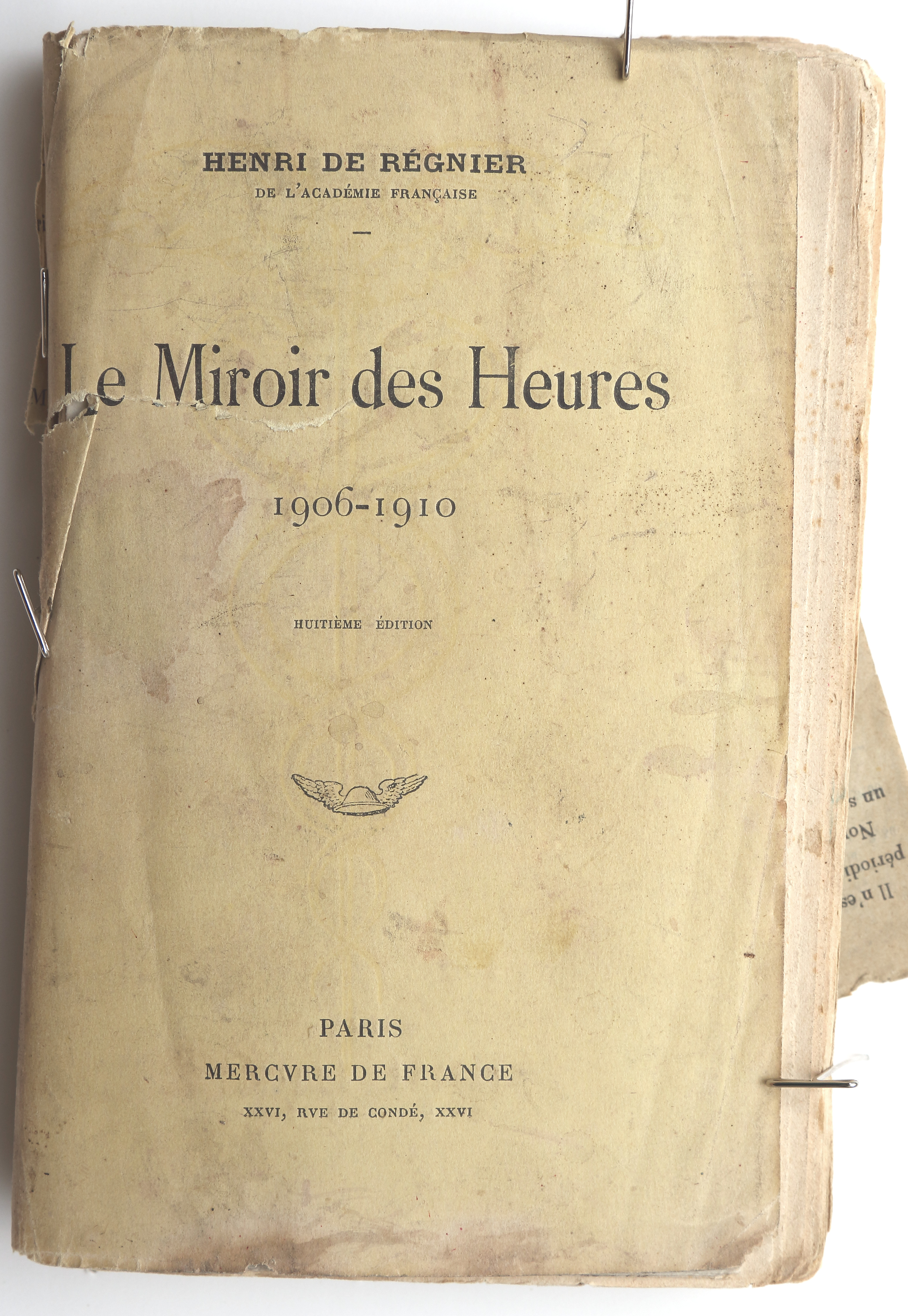 First title page.  Le Miroir des Heures, illustrations.  Jean Charlot.