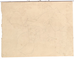 Pencil on paper.  Studies of his dog, Mousmé for L'Amitié, recto.  Jean Charlot.
