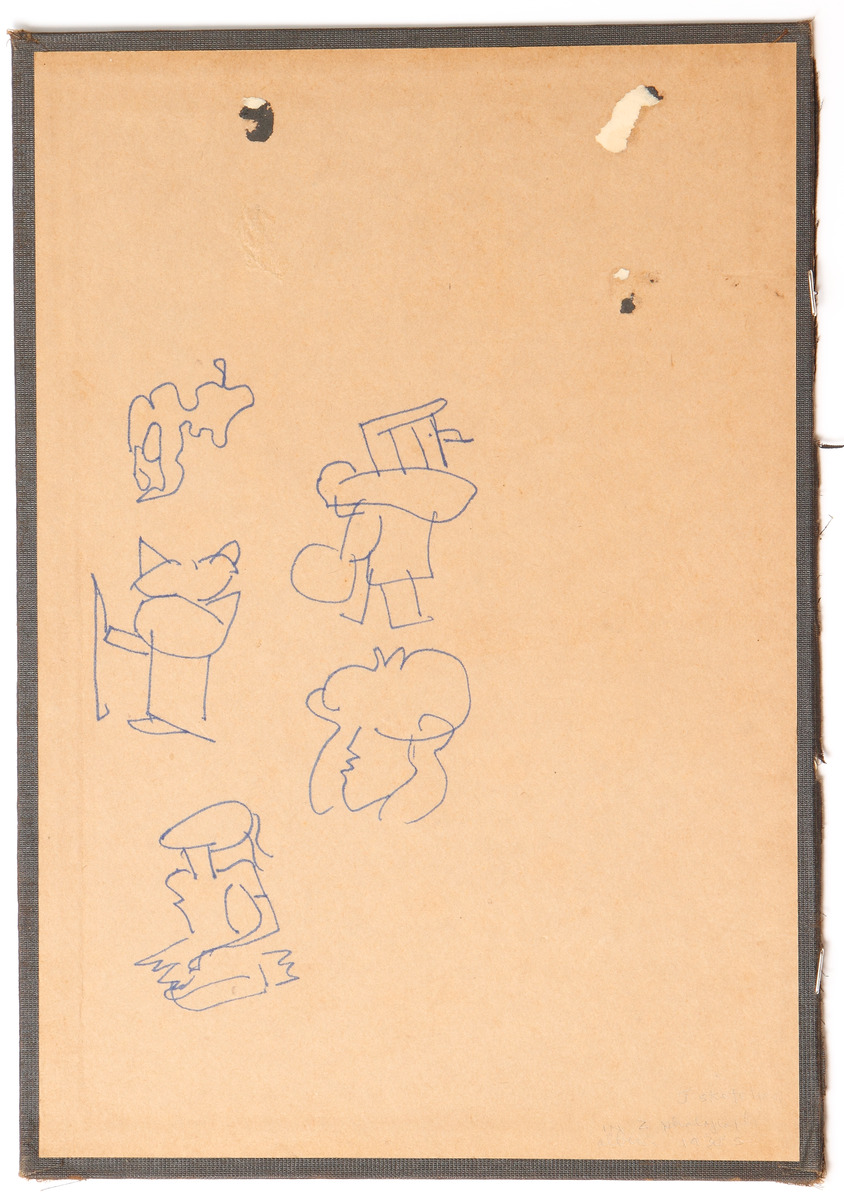 Inside cover.  Drawings.  Jean Charlot.