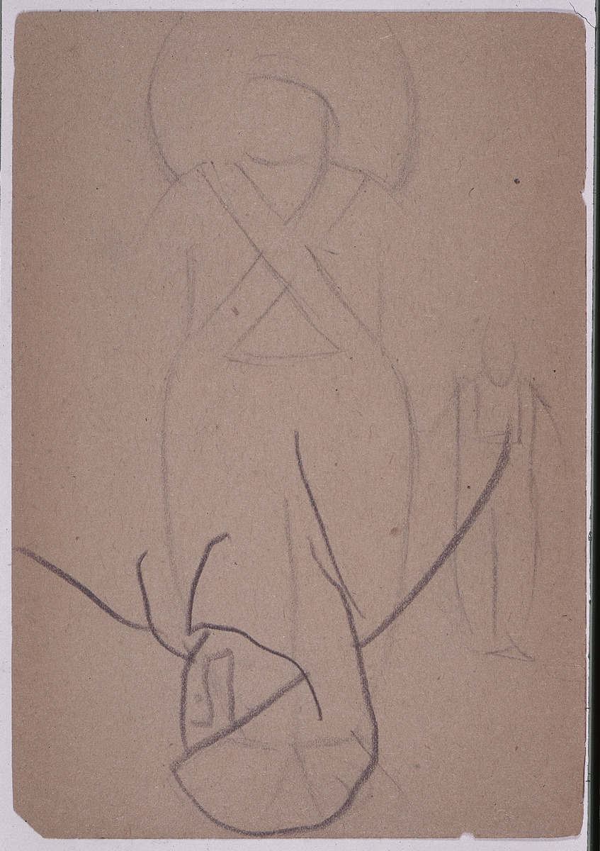 Paper and pencil.  US-12: three figures.  Jean Charlot.