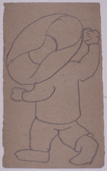 Paper and pencil.  US-3 Recto: man from back.  Jean Charlot.