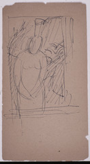 Paper and pencil.  US-8 Verso: preparatory sketch for Great Chalma Nude I.  Jean Charlot.
