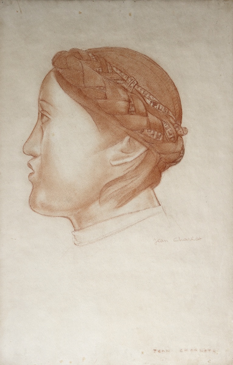 Paper and pencil.  Portrait of Luz Jiménez.  Jean Charlot.