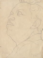 Paper and pencil.  Portrait of Diego Rivera.  Jean Charlot.