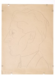 Paper and pencil.  Portrait of Nacho Asúnsolo.  Jean Charlot.