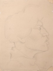 Paper and pencil.  Portrait of Lupe Marín.  Jean Charlot.