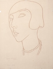 Paper and pencil.  Portrait of Mona Salas.  Jean Charlot.