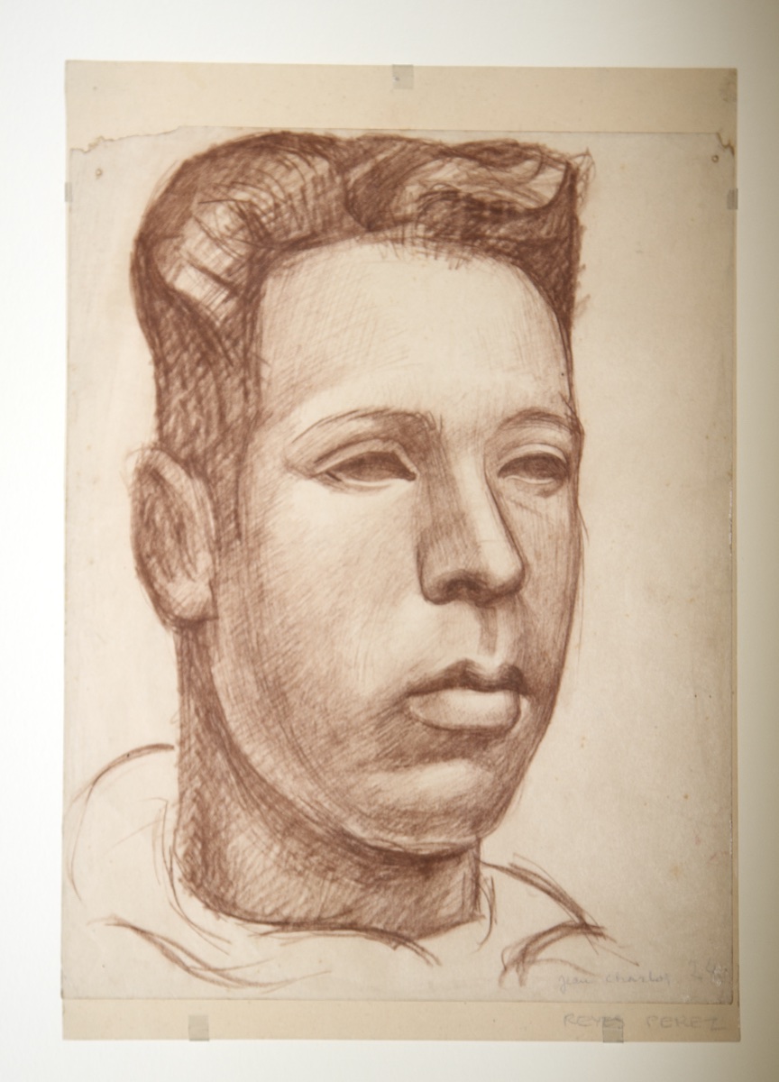 Paper and pencil.  Portrait of Reyes Pérez.  Jean Charlot.