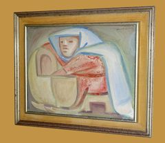 Fresco.  Woman with Cradle.  Jean Charlot.