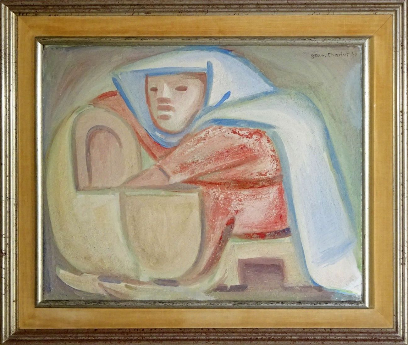 Fresco.  Woman with Cradle.  Jean Charlot.